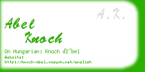 abel knoch business card